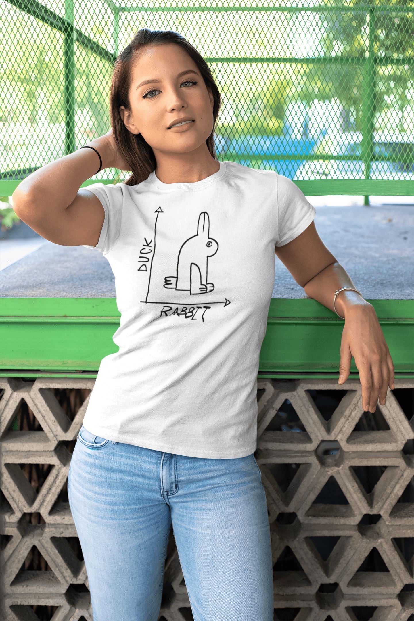 Duck Rabbit Special Illusion T Shirt for Men and Women | Premium Design | Catch My Drift India - Catch My Drift India  clothing, female, made in india, optical illusion, shirt, t shirt, trend