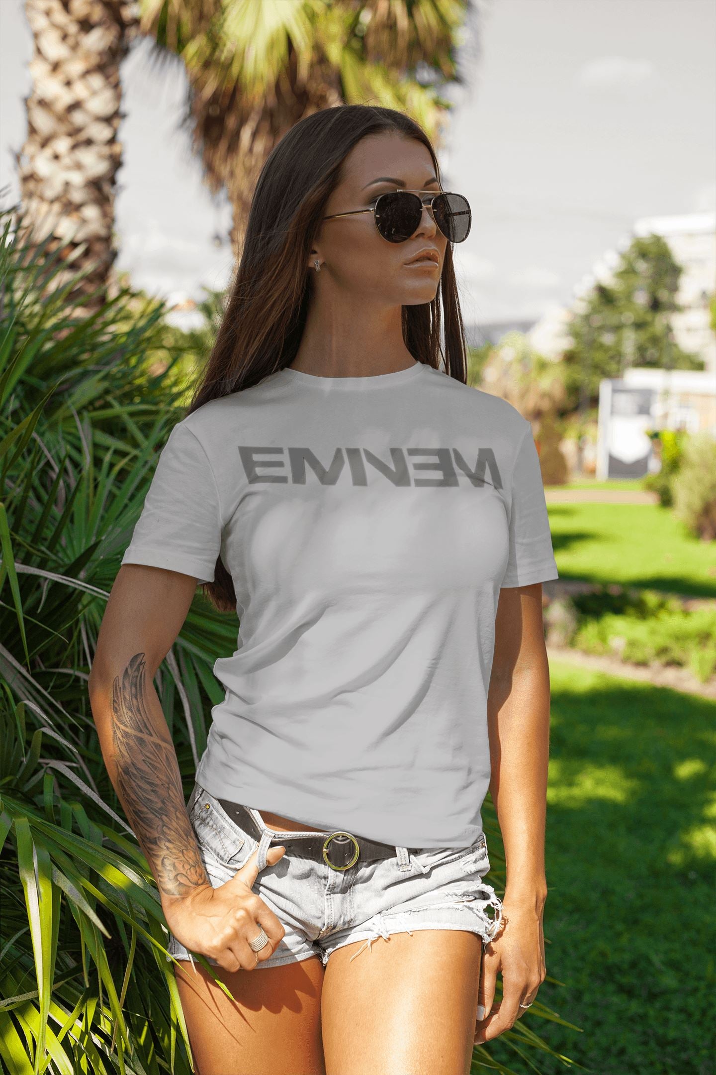 Eminem Logo Official T Shirt for Men and Women - Catch My Drift India  black, clothing, eminem, general, made in india, movies, music, pop, rap, shirt, song, t shirt, trending, tshirt, tv ser