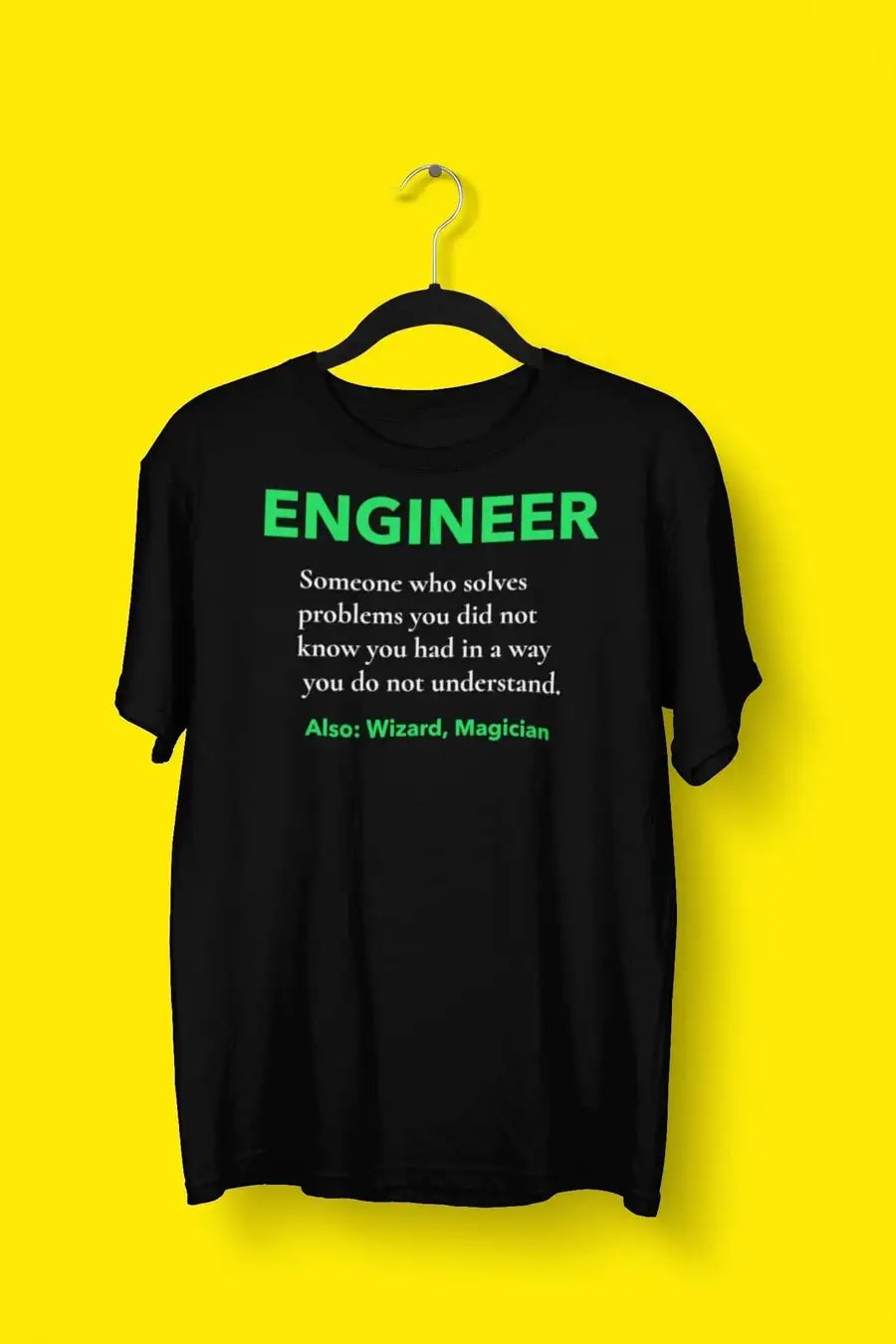 Engineering Wizard T-Shirt | Premium Design | Catch My Drift India - Catch My Drift India Clothing black, clothing, engineer, engineering, made in india, shirt, t shirt, tshirt