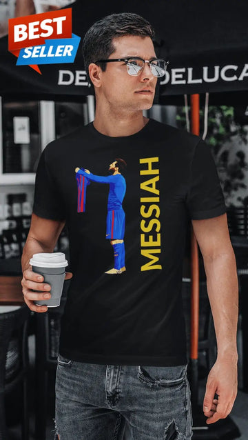 Exclusive "Messiah" Messi Tshirt | Premium Design | Catch My Drift India - Catch My Drift India Clothing black, clothing, football, made in india, messi, shirt, t shirt, tshirt