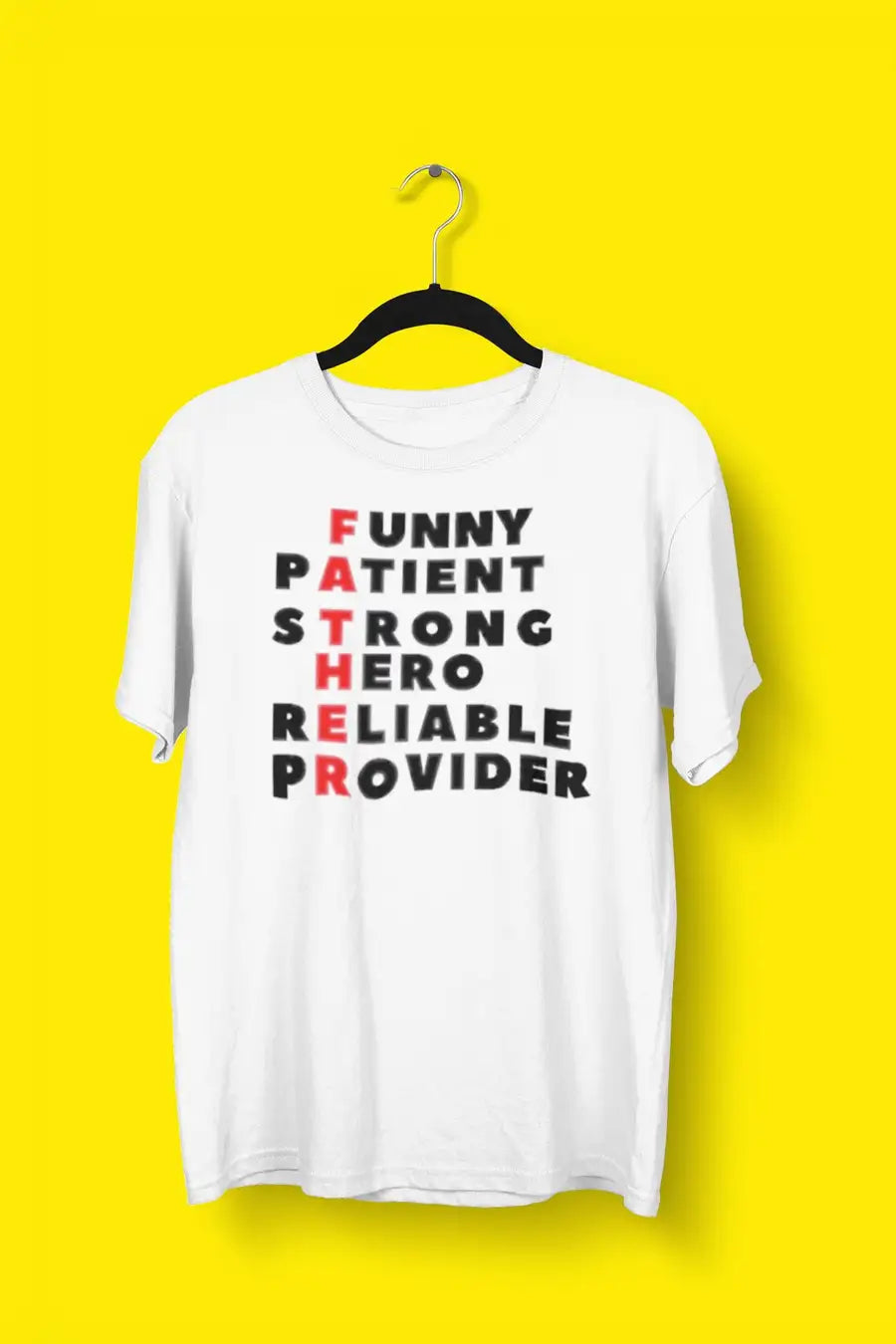 Father Definition White T Shirt for Men, Premium Design
