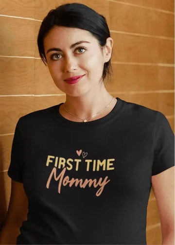 First Time Mommy Exclusive Premium T Shirt for Women | Premium Design | Catch My Drift India
