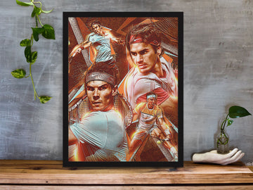Nadal v/s Federer Iconic Legends Wall Poster for Tennis Fans freeshipping - Catch My Drift India