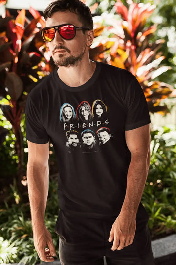 Friends All Six Characters Special T Shirt for Men and Women | Premium Design | Catch My Drift India - Catch My Drift India  black, clothing, female, friends, made in india, shirt, t shirt, t