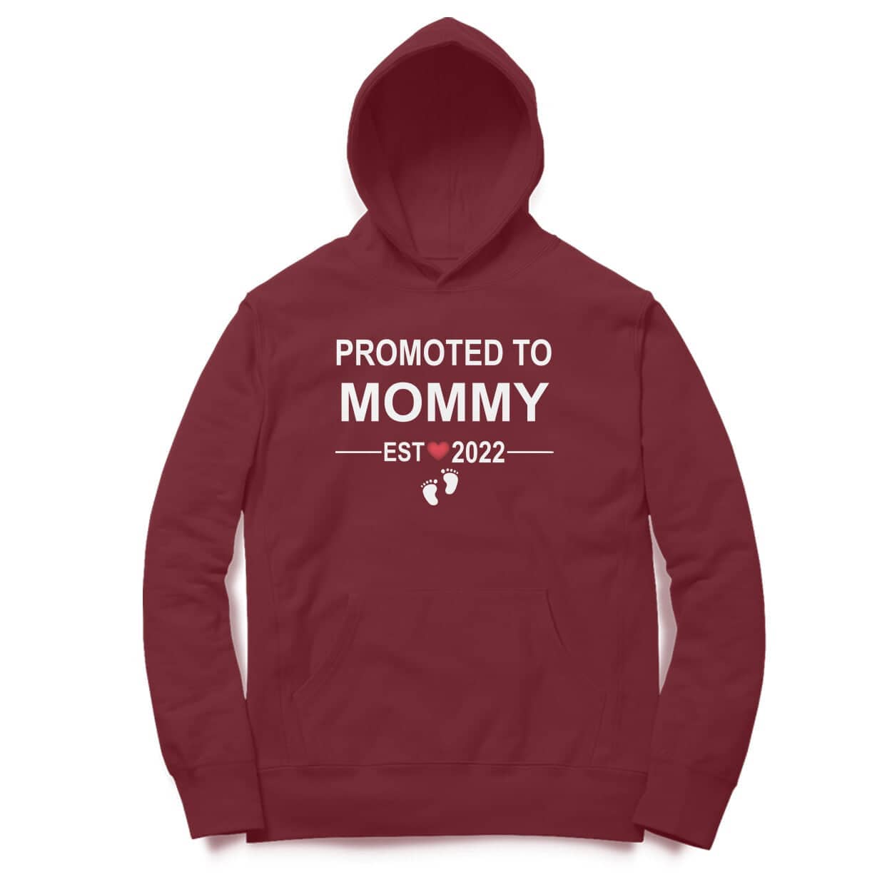 Promoted to Mommy Est. 2022 Exclusive Multi Colour Hoodie for Women freeshipping - Catch My Drift India
