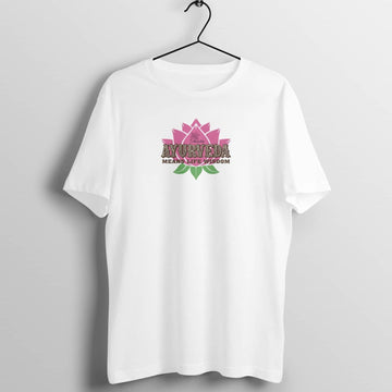 Ayurveda Means Life Wisdom Exclusive T Shirt for Women and Men