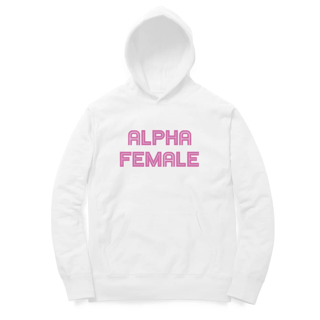 Alpha Female Supreme White Hoodie for Women freeshipping - Catch My Drift India