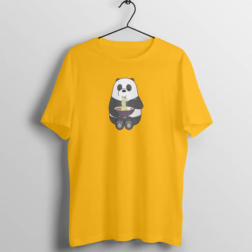 Panda Sipping Noodles Exclusive Calm T Shirt for Men and Women