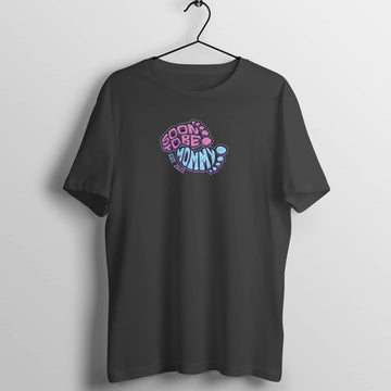 Soon to be Mommy Est. 2022 Written in Baby Steps Exclusive Black T Shirt for Women