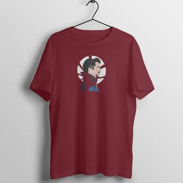 Doctor Strange Madness Side View Exclusive Maroon T Shirt for Men and Women