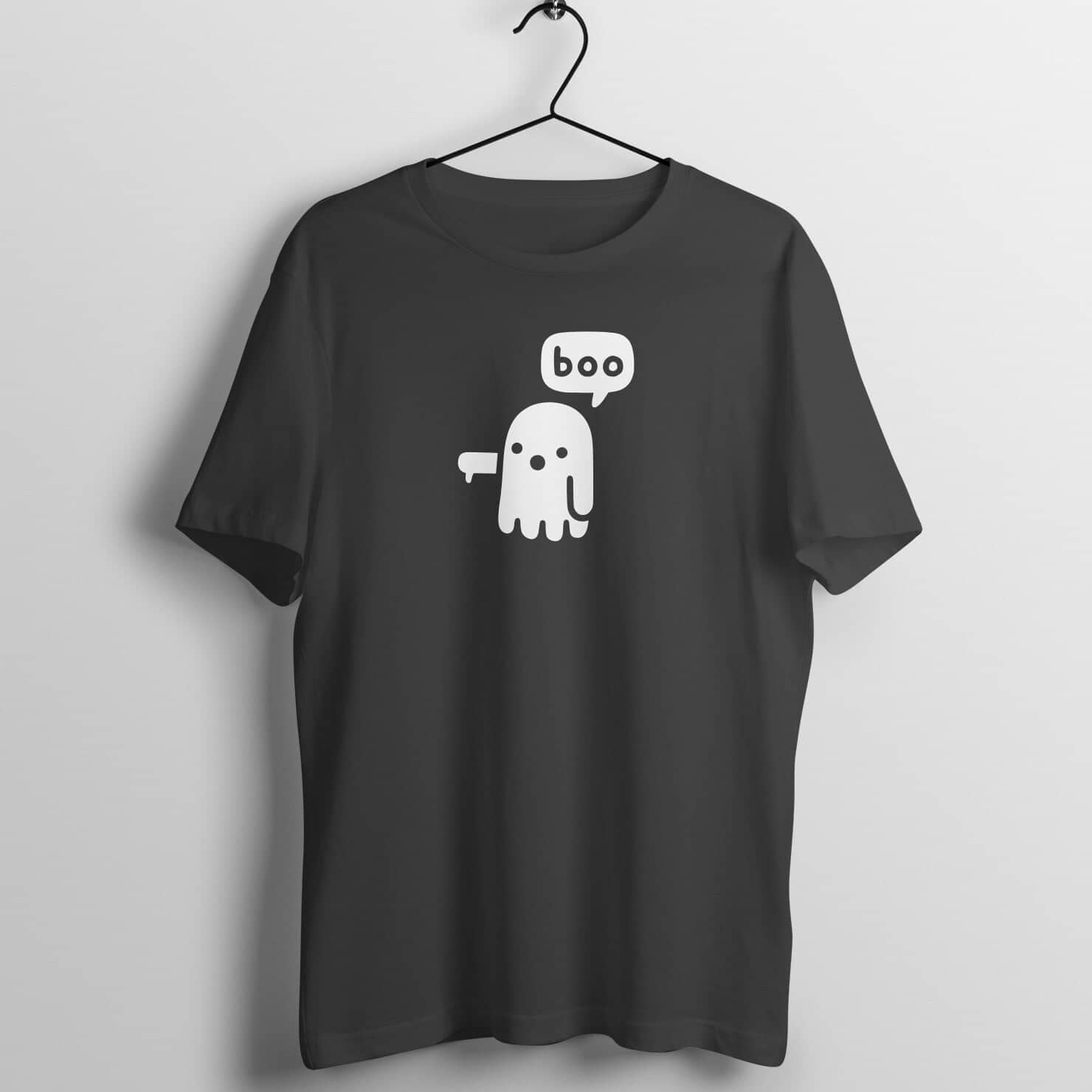 Ghost Boo Funny Black T Shirt for Men and Women freeshipping - Catch My Drift India