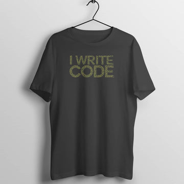 I Write Code Exclusive Black Coding T Shirt for Men and Women