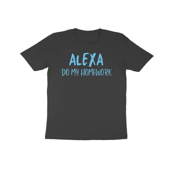 Alexa Do My Homework Funny Black T Shirt for Kids freeshipping - Catch My Drift India