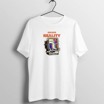 Escape Reality Exclusive Mind Bending White T Shirt for Men and Women freeshipping - Catch My Drift India