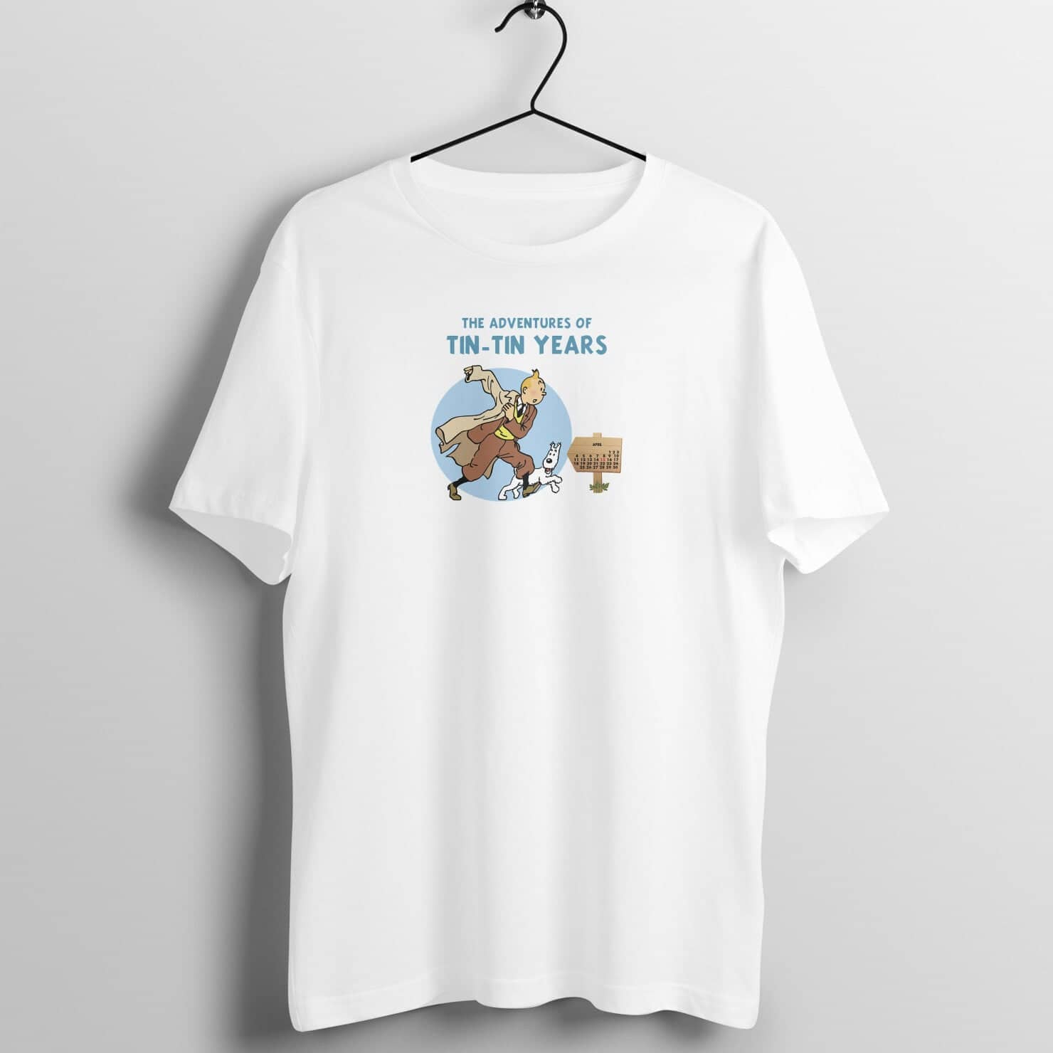 The Adventures of Tin Tin Exclusive White T Shirt for Men and Women Shirts & Tops Printrove White S 
