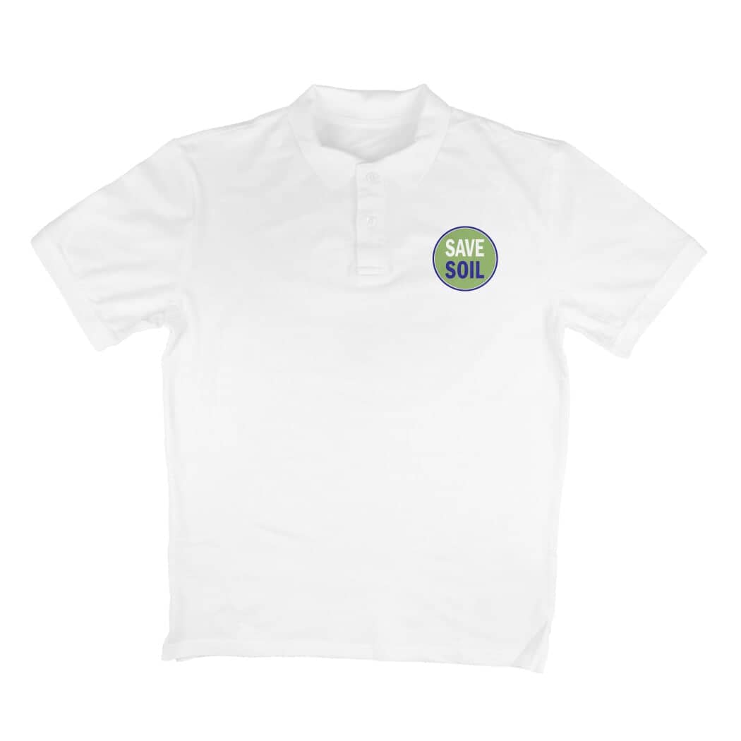 Save Soil Supreme White Polo T Shirt for Men and Women Shirts & Tops Printrove White S 
