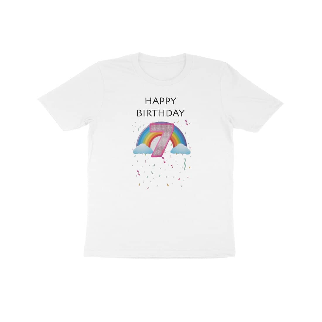 Happy 7th Birthday Special White T Shirt for Kids Printrove White 8 
