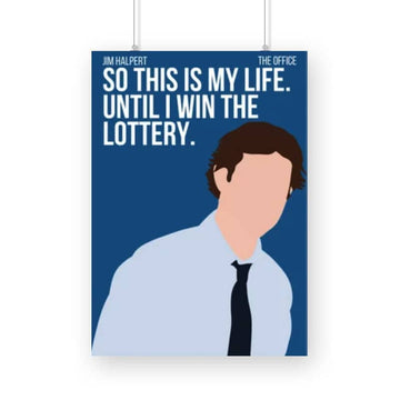 So This is My Life Until I Win The Lottery Funny "The Office" Framed Wall Poster Printrove A3 
