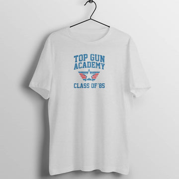 Top Gun Academy Class of 85 Exclusive Melange Grey T Shirt for Men and Women Printrove Melange Grey S 