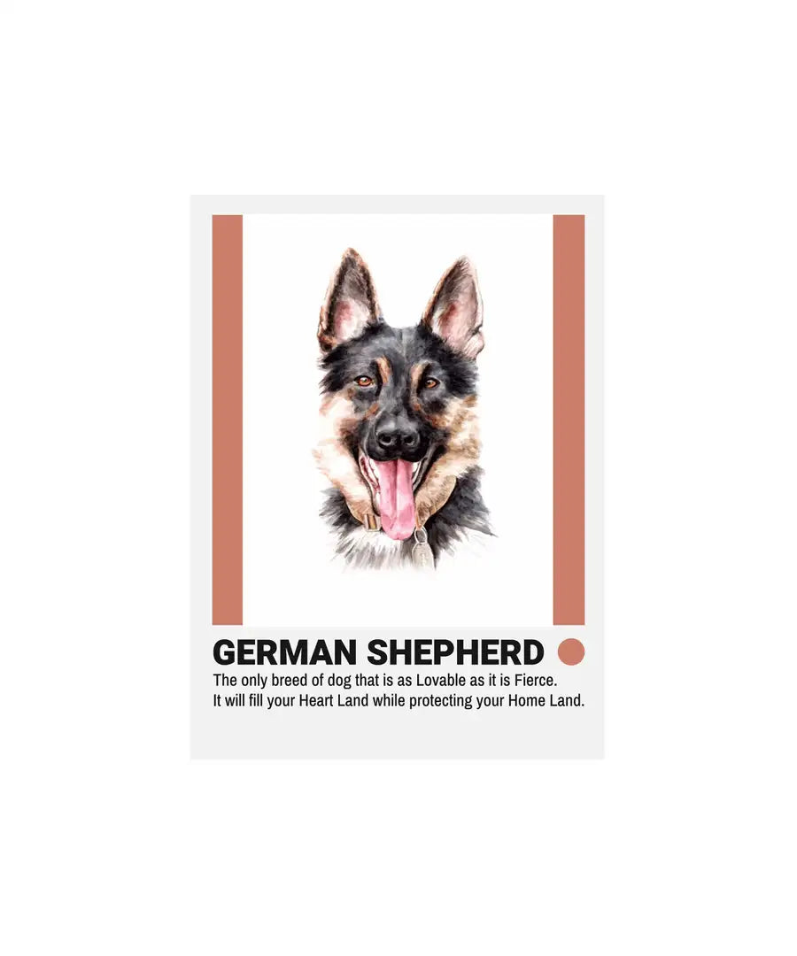 German Shepherd Dog Art Illustration Pattern on Leggings – Made in
