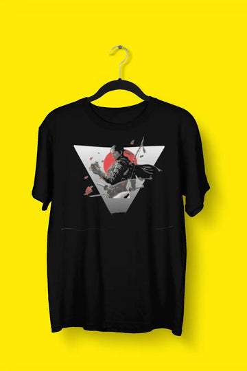 Ghost of Tsushima Fan Made Jin Sakai Black T Shirt | Premium Design | Catch My Drift India