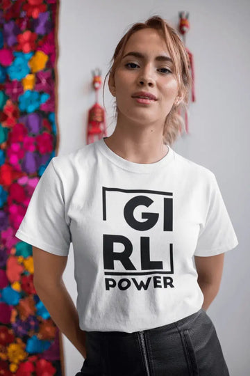 Girl Power Special White T Shirt for Females | Premium Design | Catch My Drift India