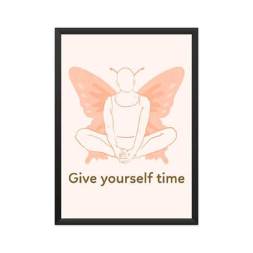 Give Yourself Time Motivational Yoga Poster - Catch My Drift India  educational poster, framed poster, poster, poster art, poster designer, posters, unity in diversity poster, wall posters, w