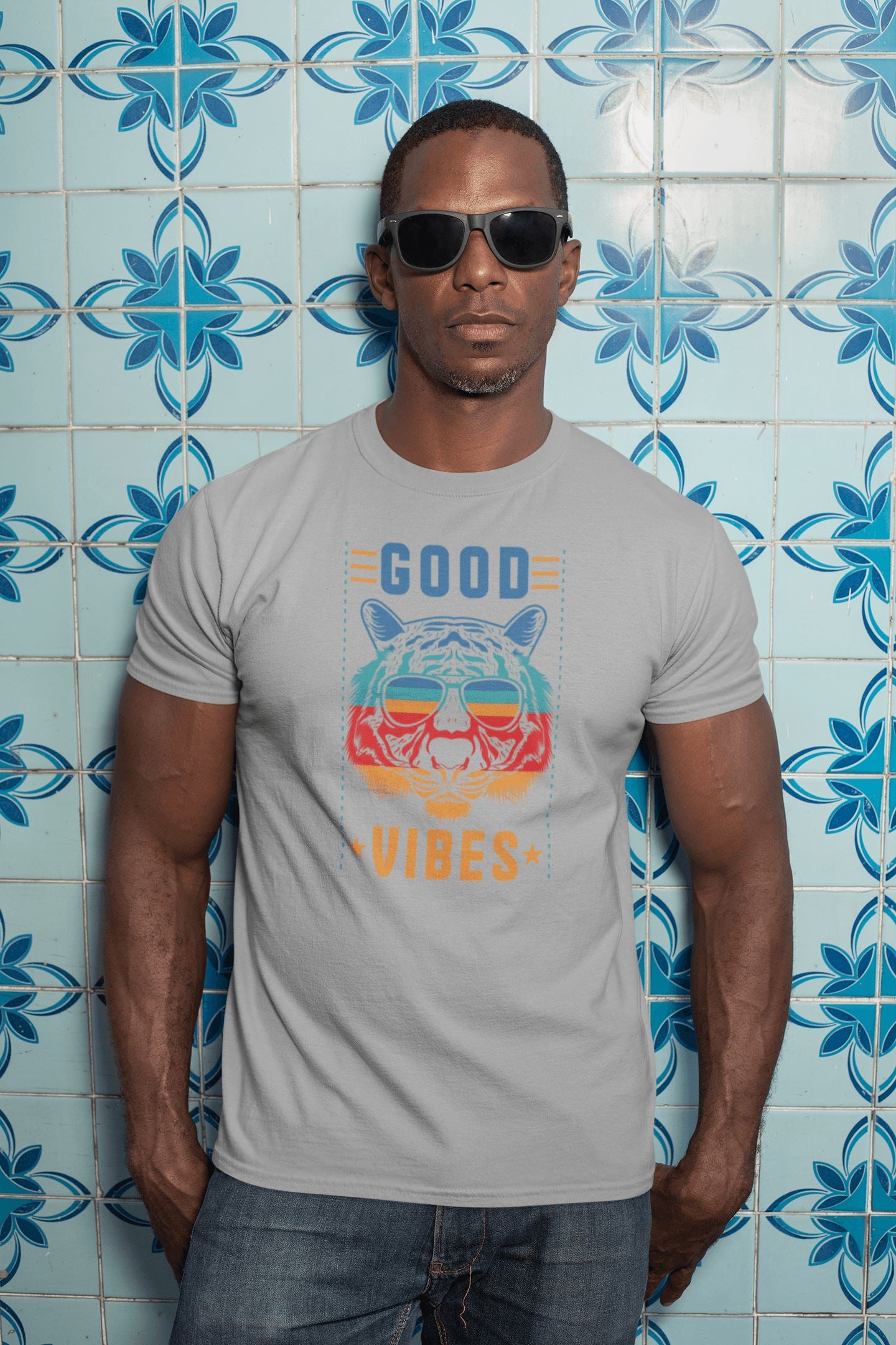Good Vibes Cool Tiger Exclusive Supreme T Shirt for Men and Women - Catch My Drift India  activewear, beachwear, black, clothing, female, gym, made in india, shirt, t shirt, trending, tshirt,