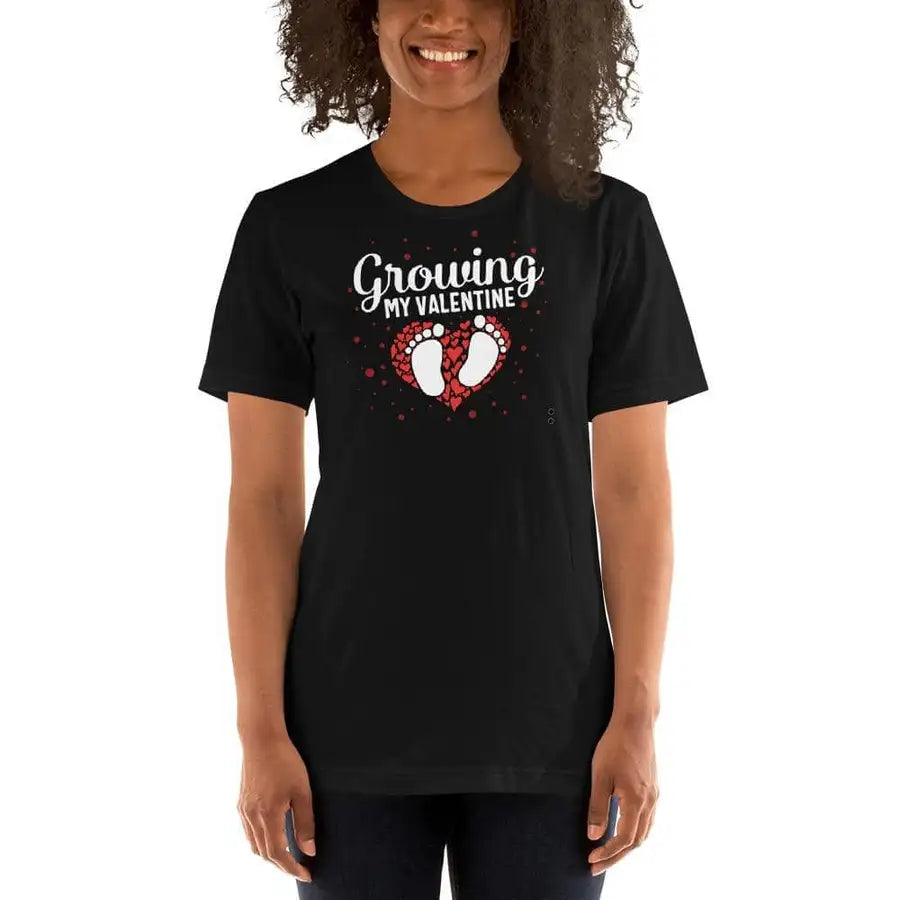Growing My Valentine Special T Shirt for  Ladies | Premium Design | Catch My Drift India - Catch My Drift India  black, clothing, female, made in india, mom, mother, parents, shirt, t shirt, 