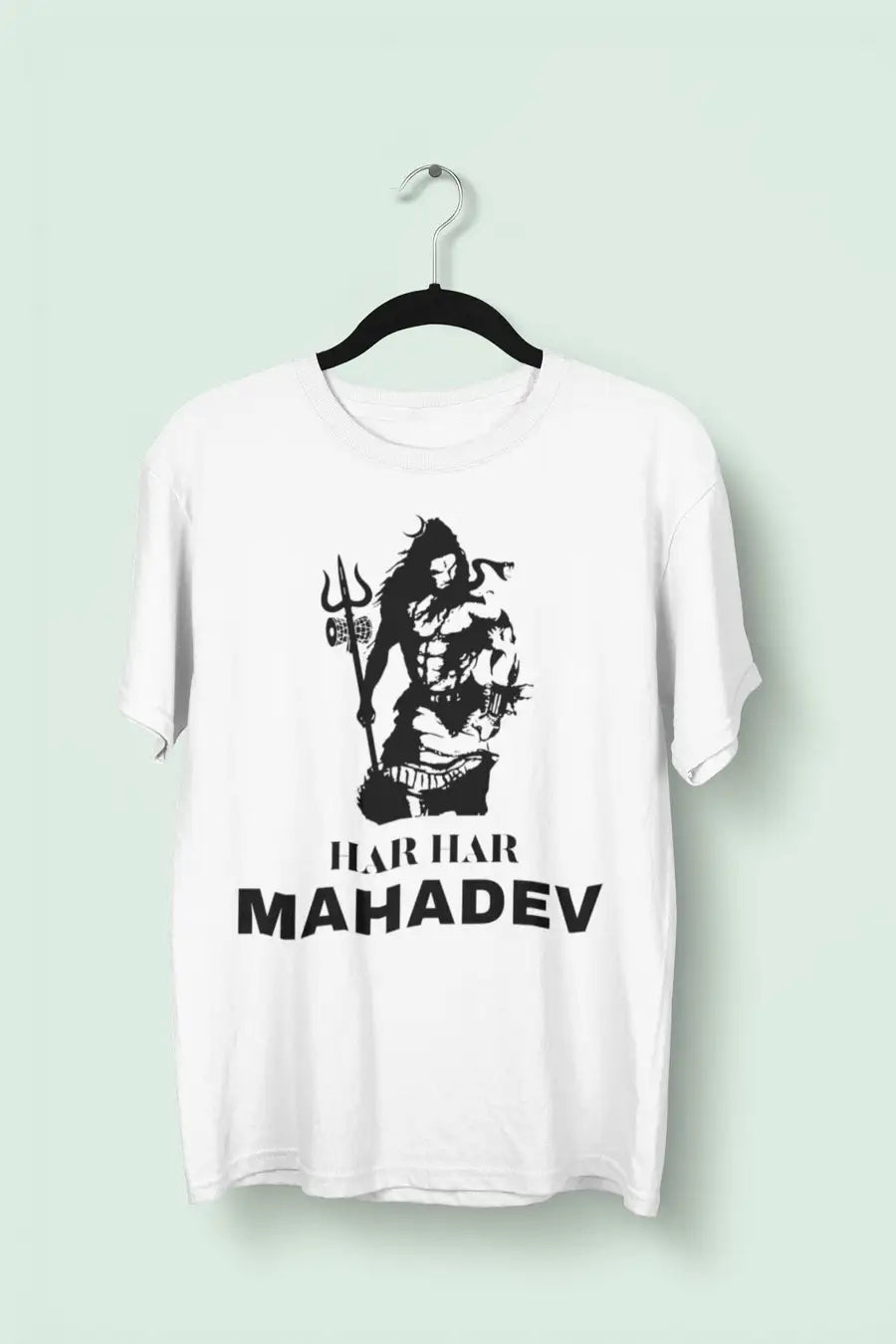 HAR HAR MAHADEV Exclusive White T-Shirt for Men | Premium Design | Catch My Drift India - Catch My Drift India Clothing clothing, indian, lord shiva, made in india, religious, shirt, shiv, t 