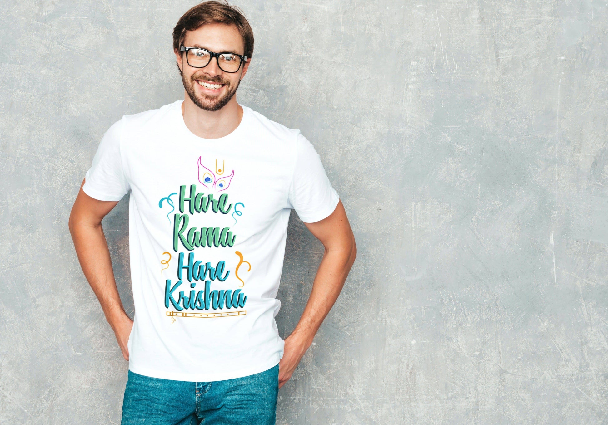 Hare Ram Hare Krishna Special White T Shirt for Men and Women - Catch My Drift India  clothing, female, general, god, hindu, indian, made in india, shirt, t shirt, trending, tshirt, white
