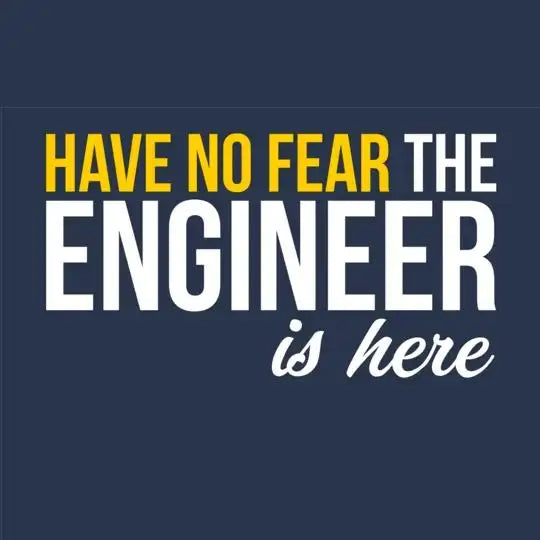 Have No Fear The Engineer Is Here Black T Shirt for Men | Premium Design | Catch My Drift India - Catch My Drift India Clothing black, clothing, engineer, engineering, made in india, shirt, t