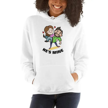 He's Mine Cute Hoodie for Couples | Premium Design | Catch My Drift India
