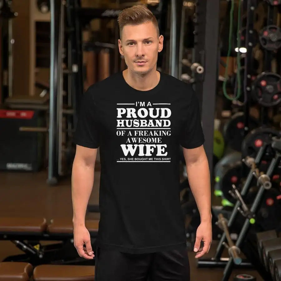 I am a Proud Husband Exclusive T Shirt for Men | Premium Design | Catch My Drift India - Catch My Drift India  black, clothing, couples, made in india, parents, shirt, t shirt, tshirt