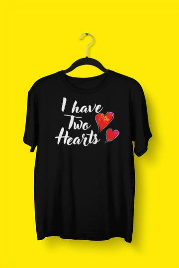 I Have 2 Hearts  Announcement T Shirt for New Mothers | Premium Design | Catch My Drift India