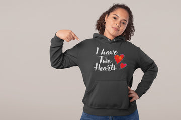 I have 2 Hearts Special Black Hoodie for Women