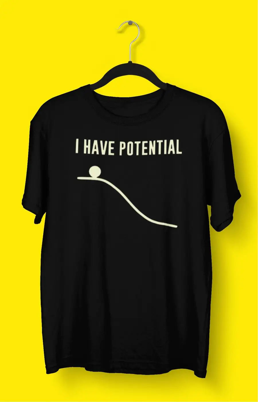 I Have Potential Engineer T Shirt for Men | Premium Design | Catch My Drift India - Catch My Drift India Clothing black, clothing, engineer, engineering, made in india, multi colour, shirt, t