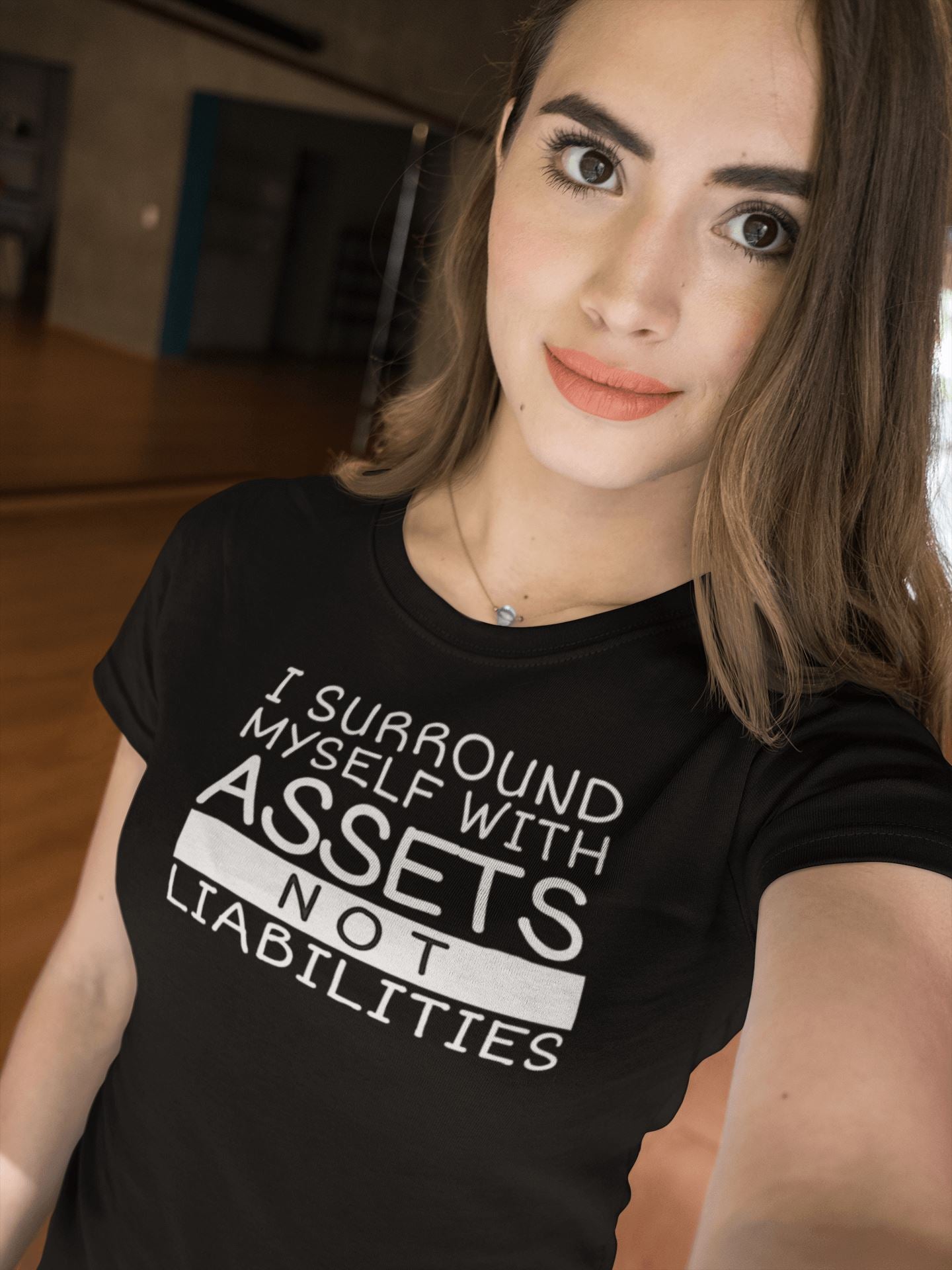 I Surround Myself with Assets Not Liabilities Special Black T Shirt for Men and Women - Catch My Drift India  black, clothing, general, made in india, shirt, stock market, t shirt, trader, tr
