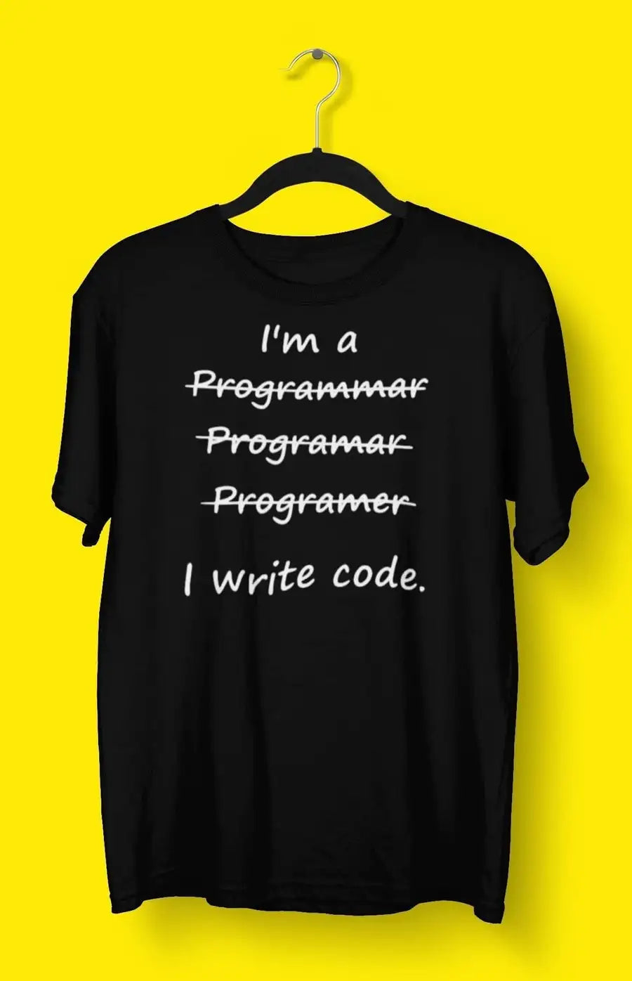 I Write Code Black T shirt for Programmers | Premium Design | Catch My Drift India - Catch My Drift India Clothing black, clothing, coding, engineer, engineering, made in india, programmer, s