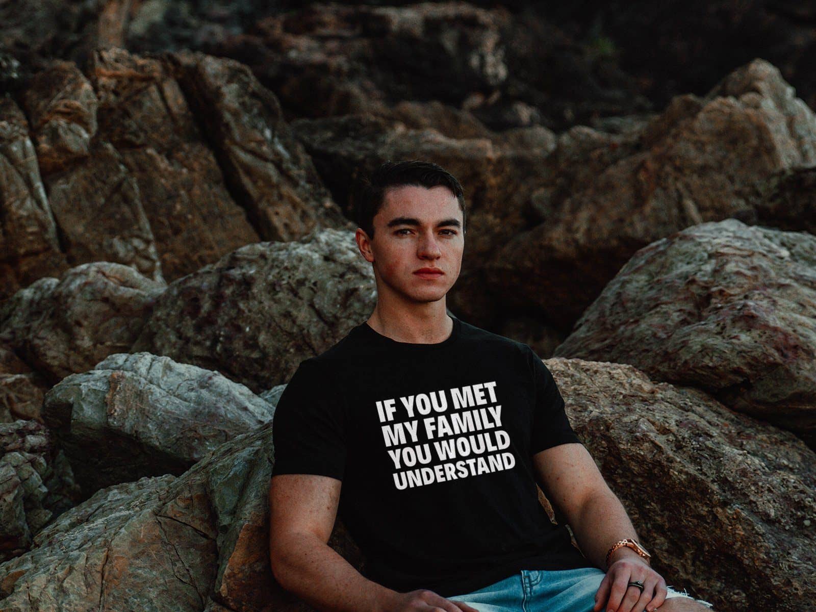 If You Met My Family You Would Understand Funny T Shirt for Men and Women | Premium Design | Catch My Drift India - Catch My Drift India  black, clothing, female, general, made in india, pare
