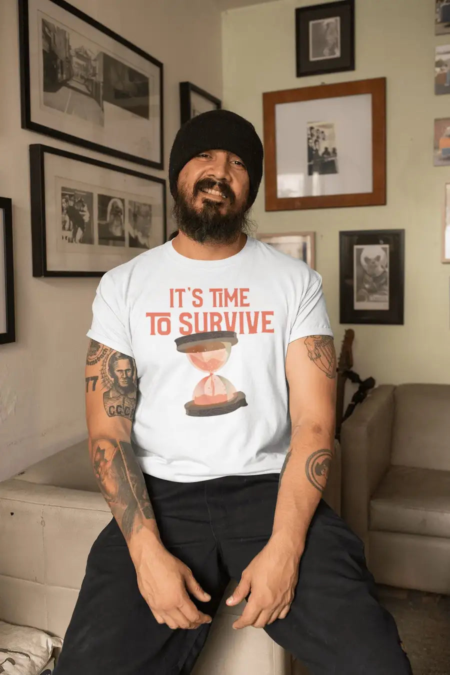 It's Time To Survive Premium Gaming Unisex T-Shirt | Premium Design | Catch My Drift India - Catch My Drift India Clothing clothing, gaming, made in india, shirt, t shirt, trending, tshirt