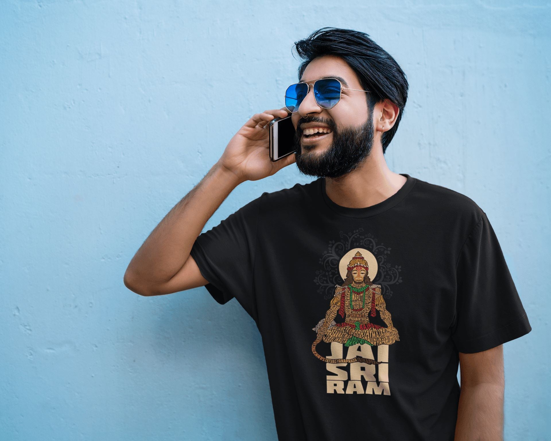 Jai Shri Ram Special T Shirt for Men and Women | Premium Design | Catch My Drift India - Catch My Drift India  black, clothing, general, hanuman, hanuman ji, hindu, indian, jai shree ram, mad