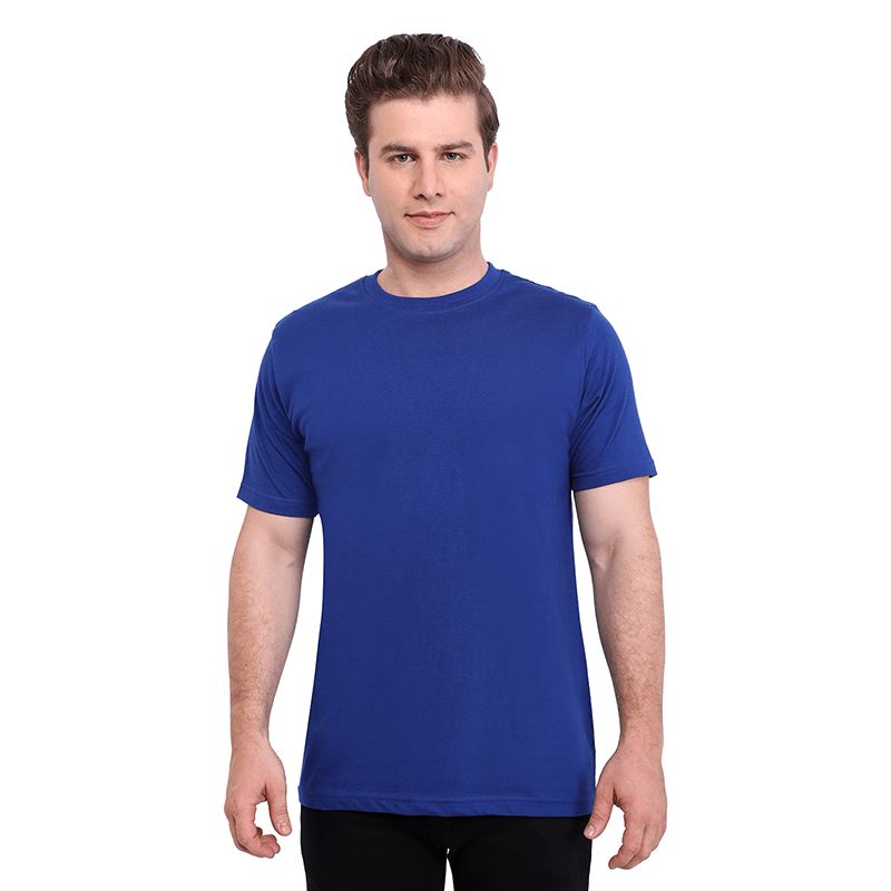 Royal Blue Premium Round Neck Half Sleeves Plain T-Shirt For Men Apparel & Accessories Catch My Drift India 