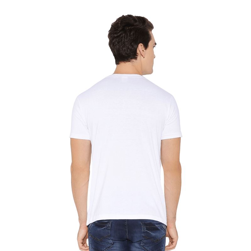 White Premium Round Neck Half Sleeves Plain T-Shirt For Men Apparel & Accessories Catch My Drift India 