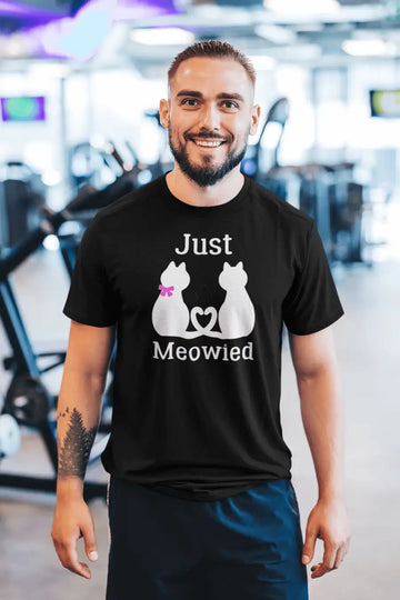 Just Meowed Black T Shirt for Couples | Premium Design | Catch My Drift India