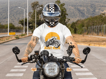 Just Ride Exclusive Bike T Shirt for Men and Women Motorcycle Enthusiasts