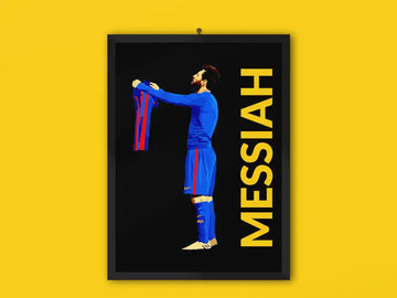 Lionel Messi "Messiah" Limited Edition Poster | Premium Design | Catch My Drift India - Catch My Drift India Posters football, posters