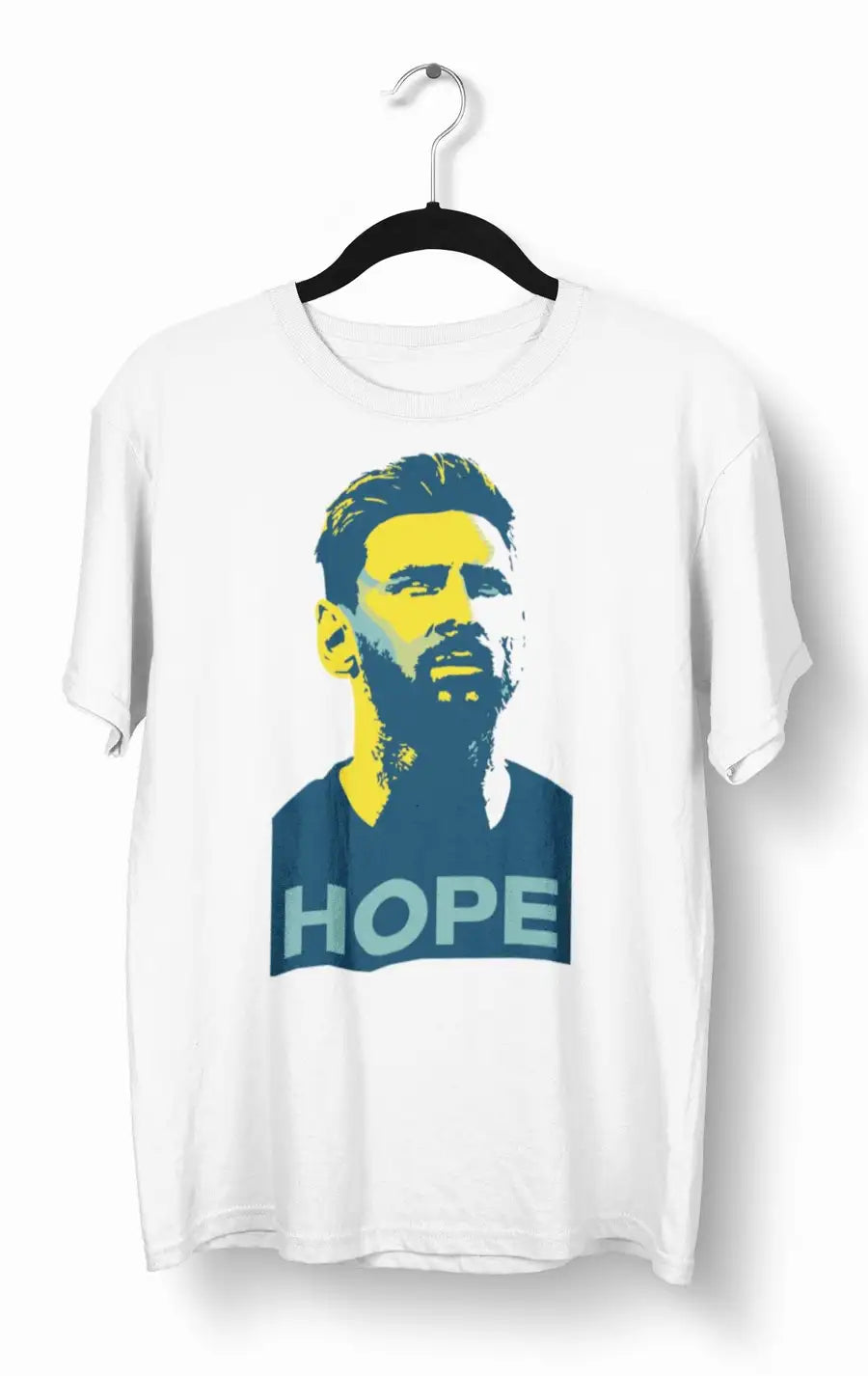 Lionel Messi Premium Hope T-Shirt for Guys | Premium Design | Catch My Drift India - Catch My Drift India Clothing clothing, football, made in india, shirt, t shirt, tshirt, white