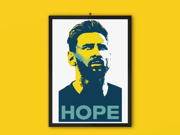 Lionel Messi Special "Hope" Poster | Premium Design | Catch My Drift India - Catch My Drift India Posters football, posters