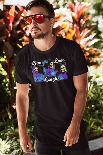 Live Laugh Love Official Funny Black T Shirt for Men and Women